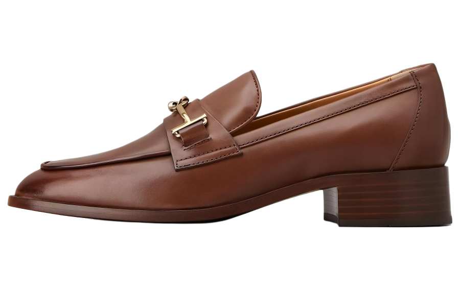 TOD'S Logo Plaque Slip On Loafers Women's