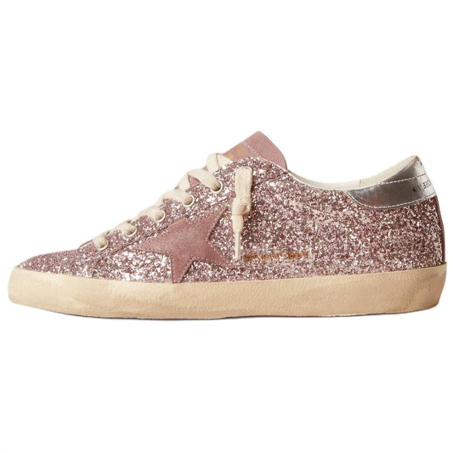 Golden Goose Super Star Cow Leather Low top Skateboard Shoes Women's Pink