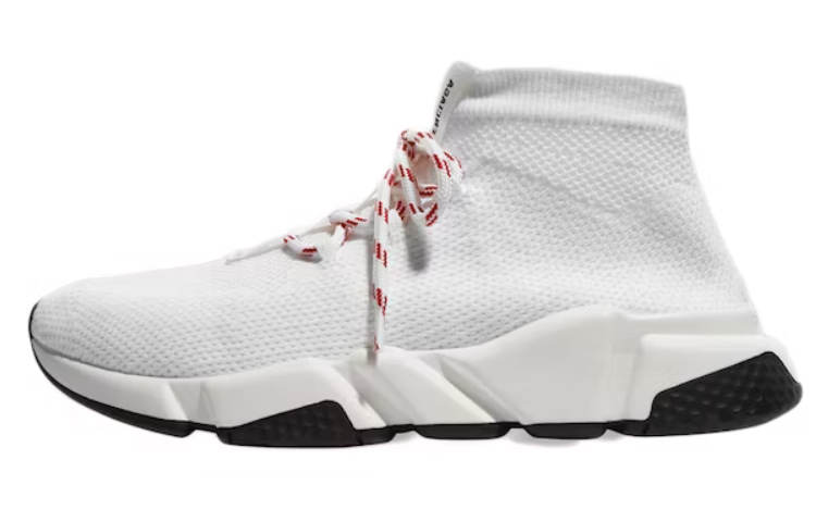 Balenciaga Speed Lace Up White Red Women's