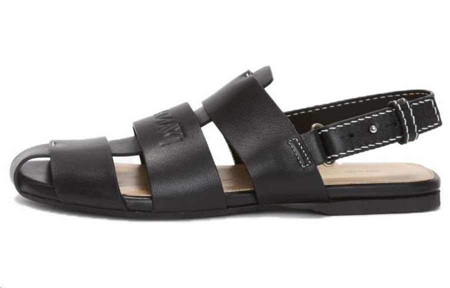 JW Anderson Leather Roman Sandals Men's Black