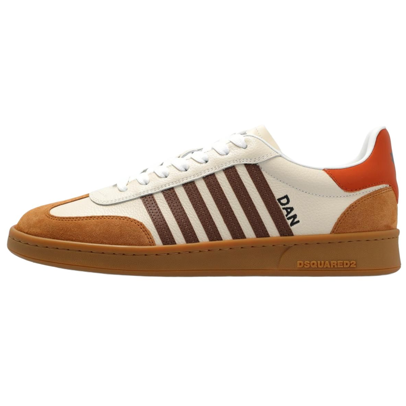 DSQUARED 2 DSQUARED 2 Boxer Leather Low top Skateboard Shoes Men's Beige