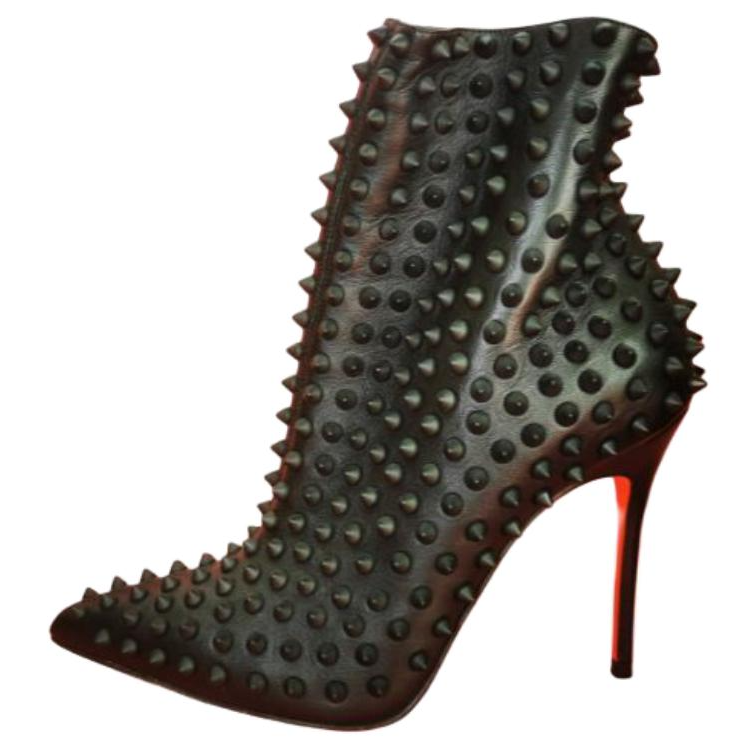 Christian Louboutin CL Snakilta Ankle Boots 10cm Women's Black