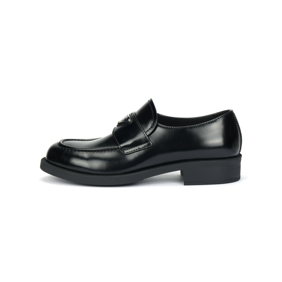 PRADA PRADA Triangle Logo Slip On Loafers