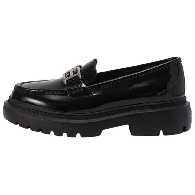 BALLY Patent Leather Loafers 4.5cm Women's Black
