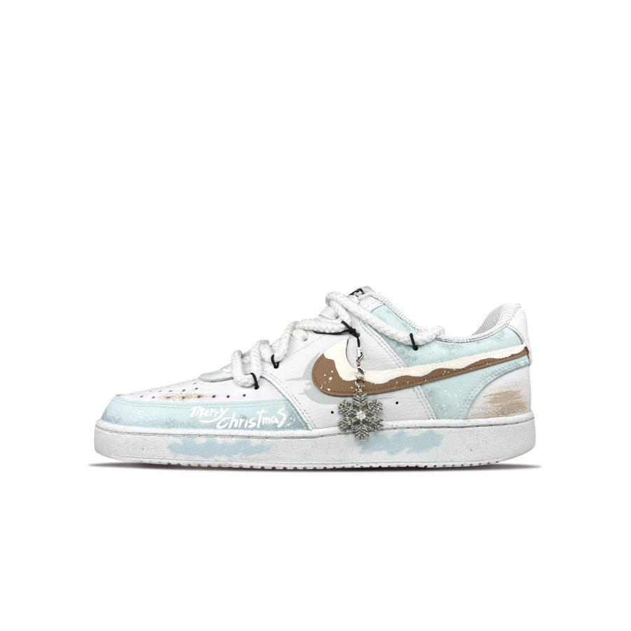 Nike Nike Court Vision 1 Mechanical Spirit, Snow Romance Cushioning, Wear Resistant Low top Skateboard Shoes Women's