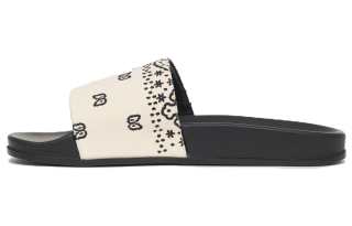 RHUDE Rubber Sole Quick Dry Quick Dry Slide Slippers Men's Black White