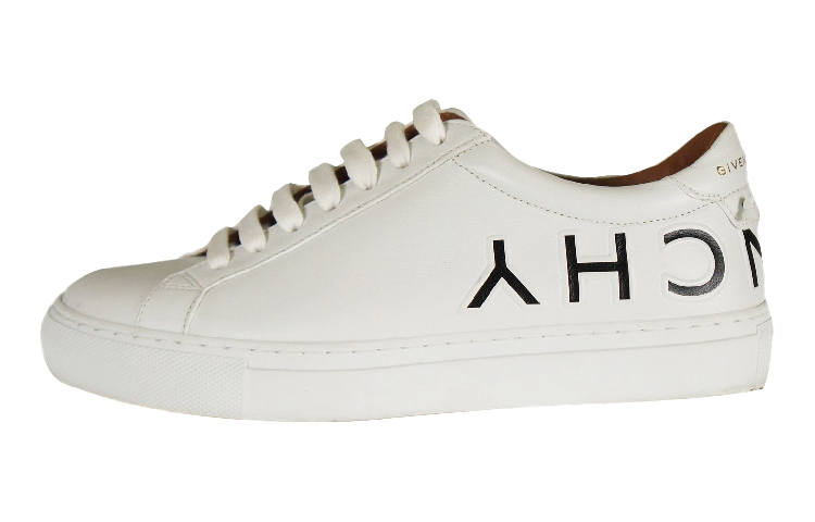 GIVENCHY Rubber Sole Logo Low Top Cow Leather Stylish Skateboarding Shoes Women's White Black