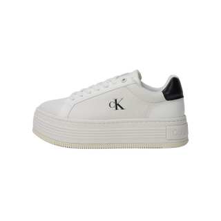 CKJ CALVIN KLEIN JEANS Mid top Skateboard Shoes Women's White & Black