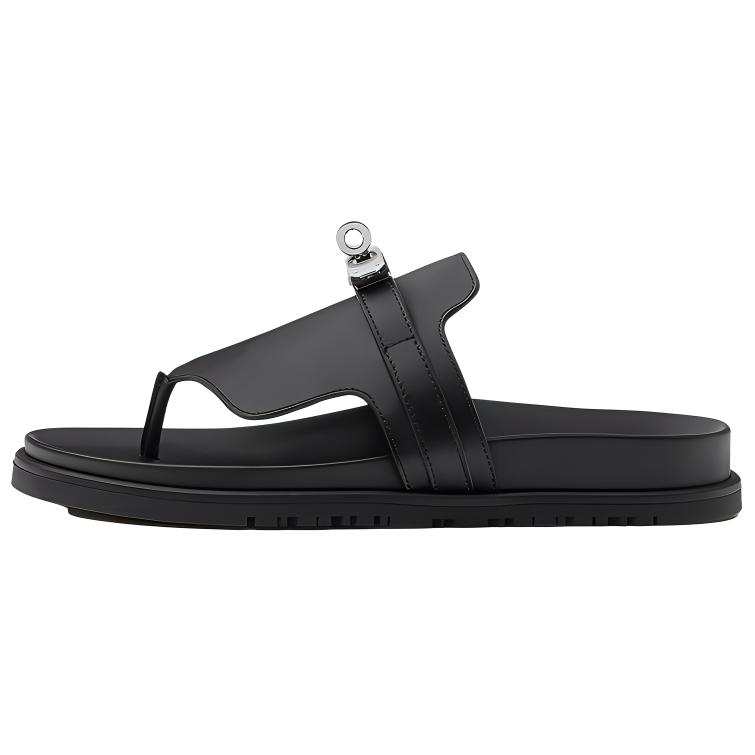 HERMES HERMES Empire Flip Flops Women's Black