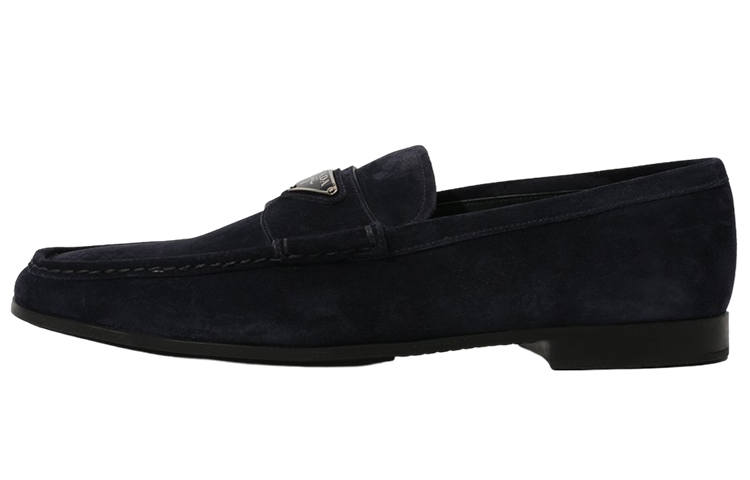 PRADA PRADA Suede Loafers Men's Dark Blue