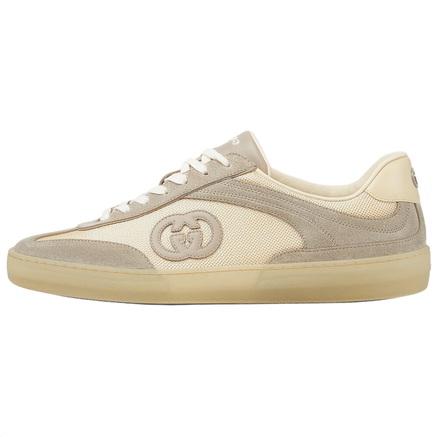 GUCCI G75 Suede Low top Skateboard Shoes Men's Oat