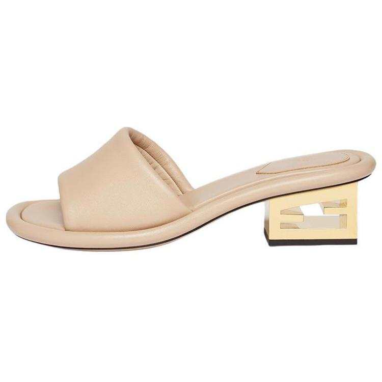 FENDI Ff Baguette Motif Wide Band Slides Women's