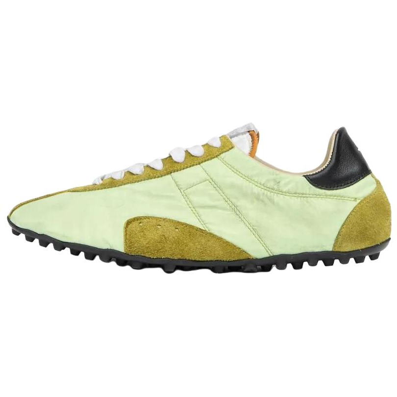 Maison Margiela Sprinters Cow Leather, Split Cow Leather Low top Casual Shoes Men's Light Green