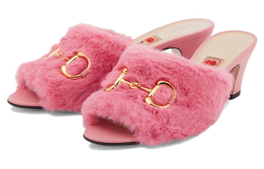 GUCCI Slide Slippers Women's Pink