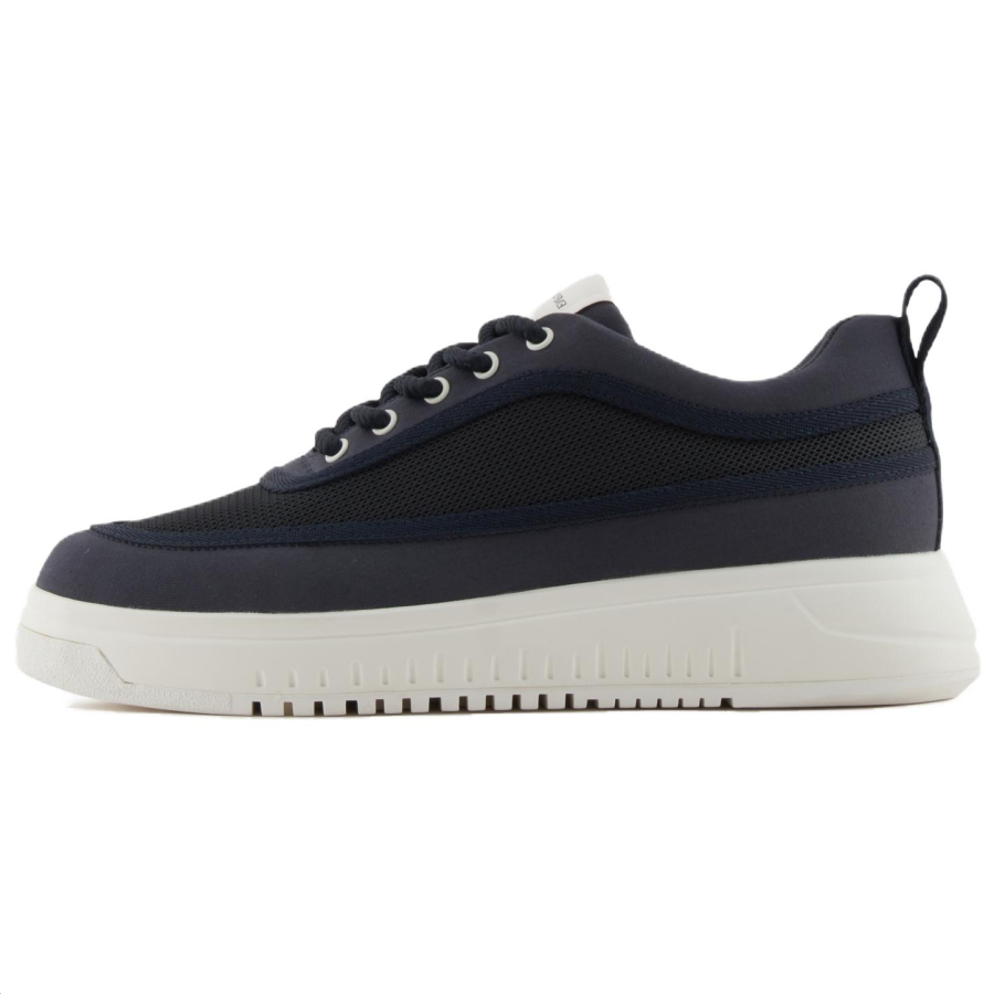 EMPORIO ARMANI Polyester Low top Skateboard Shoes Men's Blue