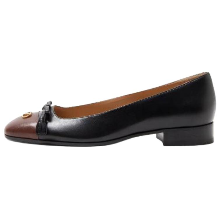 Valentino Garavani Valet Du Roi Calfskin Casual Shoes Women's Black