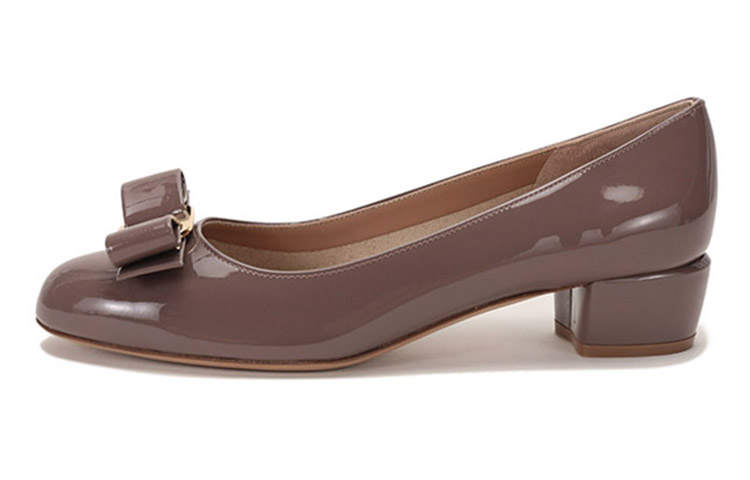 Ferragamo FERRAGAMO Bow-detail Block-heel Pumps