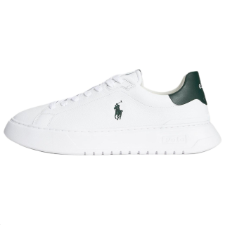 Polo Ralph Lauren RLite Court Burnout Leather Low top Skateboard Shoes Men's White Green Tail
