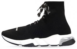 Balenciaga Speed Lace-Up Clear Sole 'Black White'