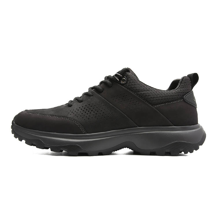 S.T.Dupont S. T.DUPONT Cow Leather Casual Shoes Men's Black/Khaki
