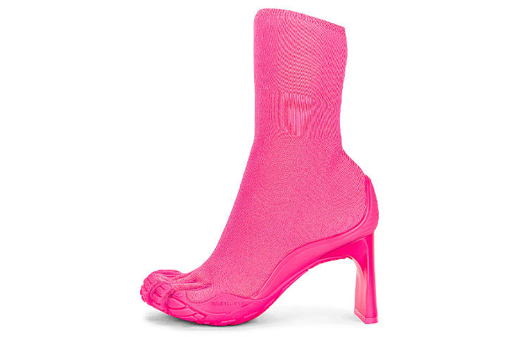 Balenciaga Vibram x Balenciaga Five Fingers High Toe Knee High Boots 8cm Women's Pink