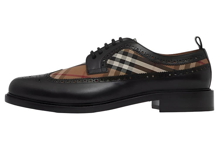 Burberry Vintage Check Panelled Lace-Up Derby Shoes