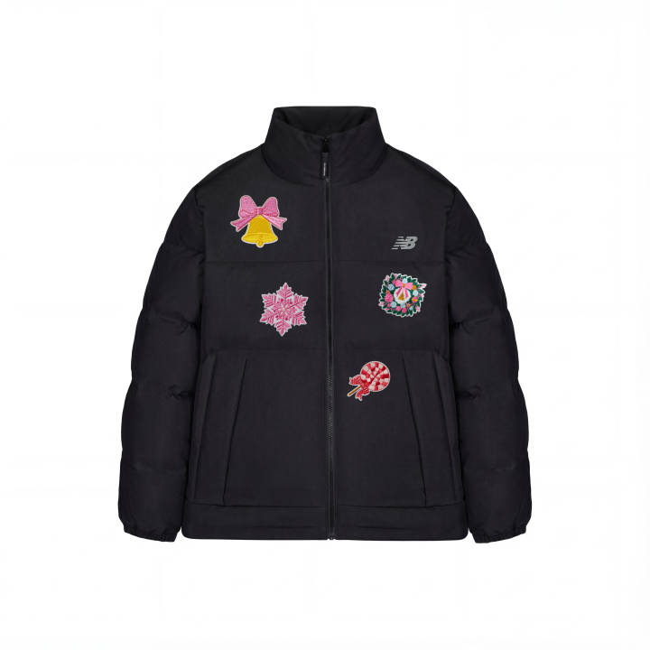 New Balance New Balance Down Jackets Unisex Black Stand Collar Thickened Puffer Jacket