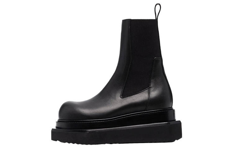 RICK OWENS RICK OWENS/RO Leather Short Chelsea Boots Women's Black