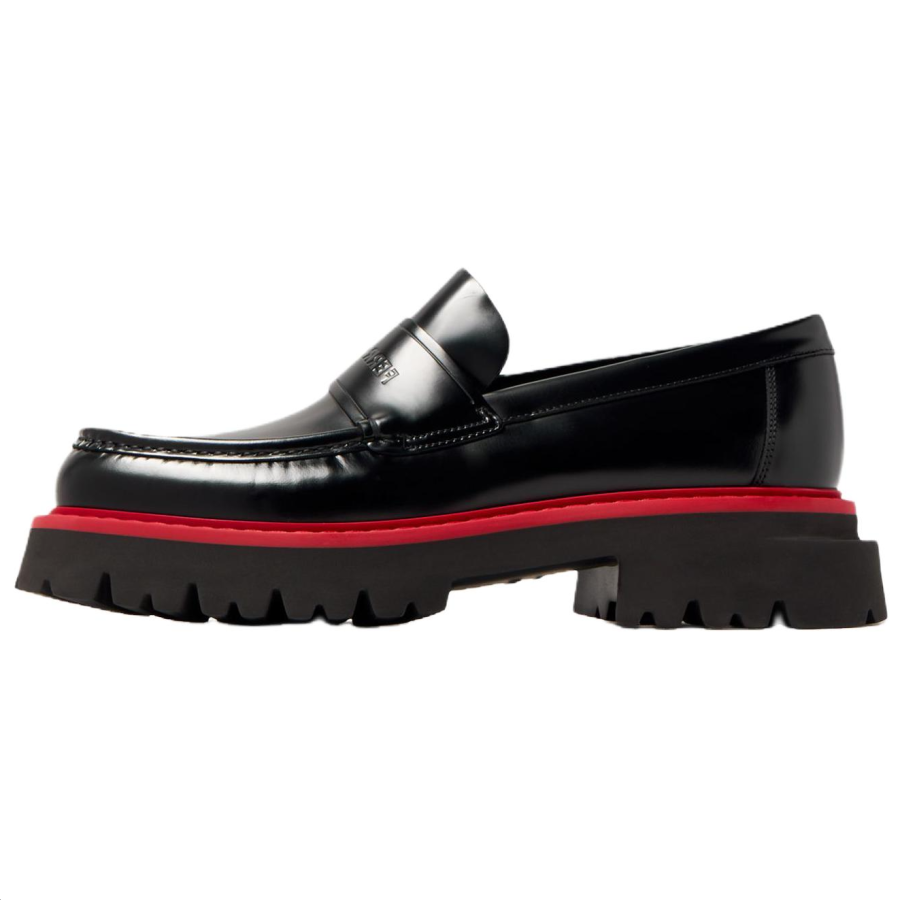 FERRAGAMO Contrasting-sole Leather Loafers