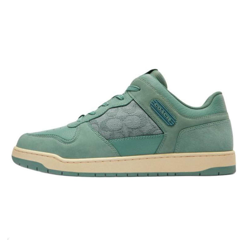 COACH C201 Suede Low top Skateboard Shoes Men's Green