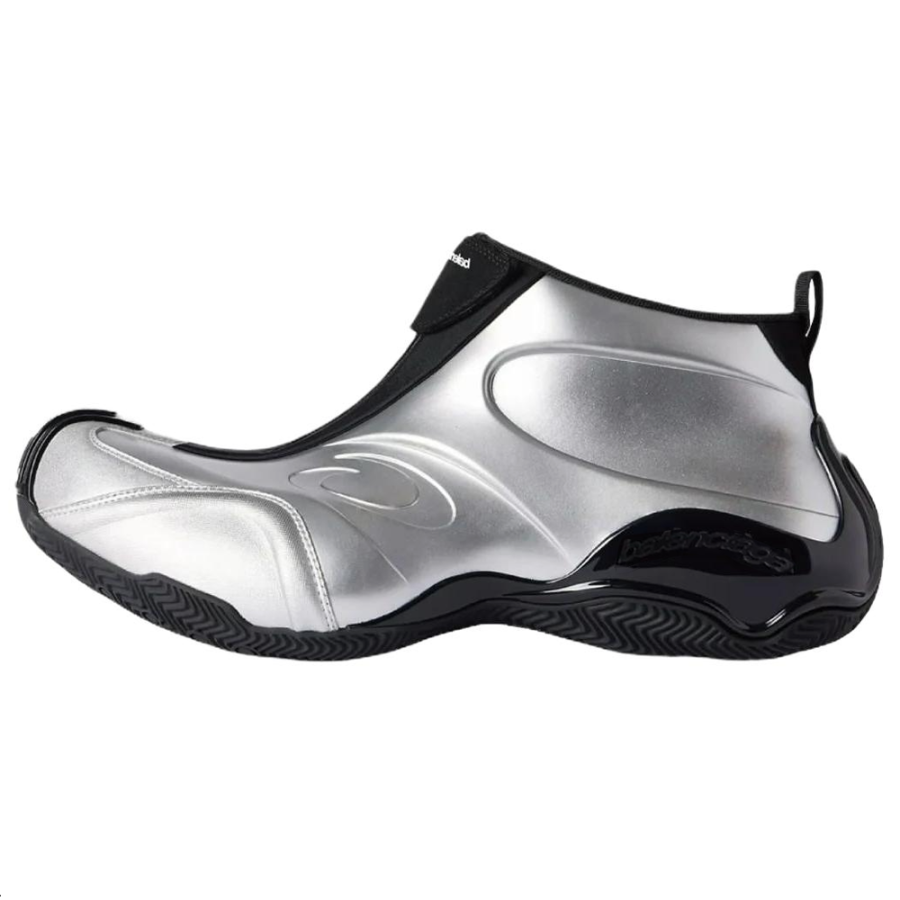 Balenciaga Basketball Shoes Mid top Casual Shoes Men's Silver Black