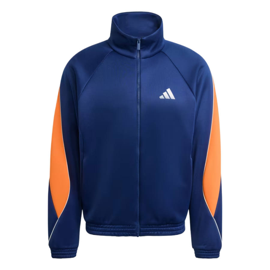 Adidas Adidas Jackets Men's Dark Blue/Pure Orange/Ecru Stand Collar Moderate Other