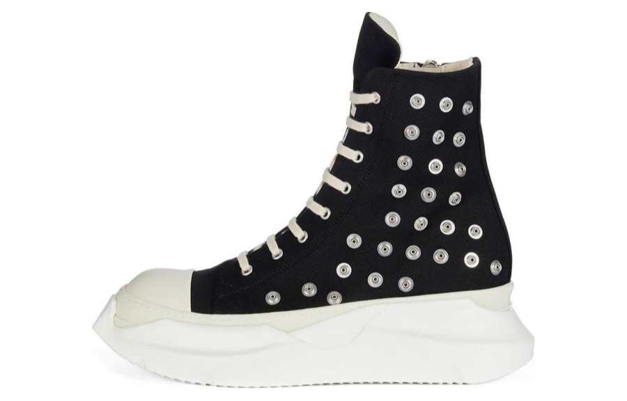 Rick Owens DRKSHDW Abstract Sneaks Studded Eyelets Black Milk