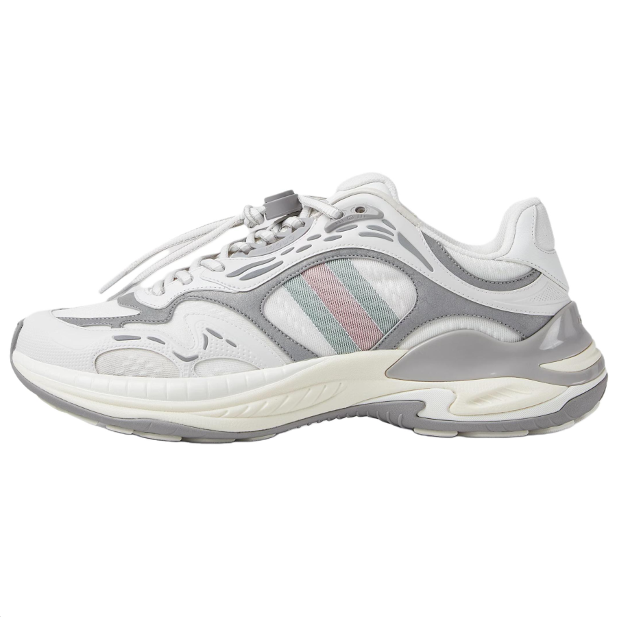 GUCCI Leather Low top Casual Shoes Men's Gray