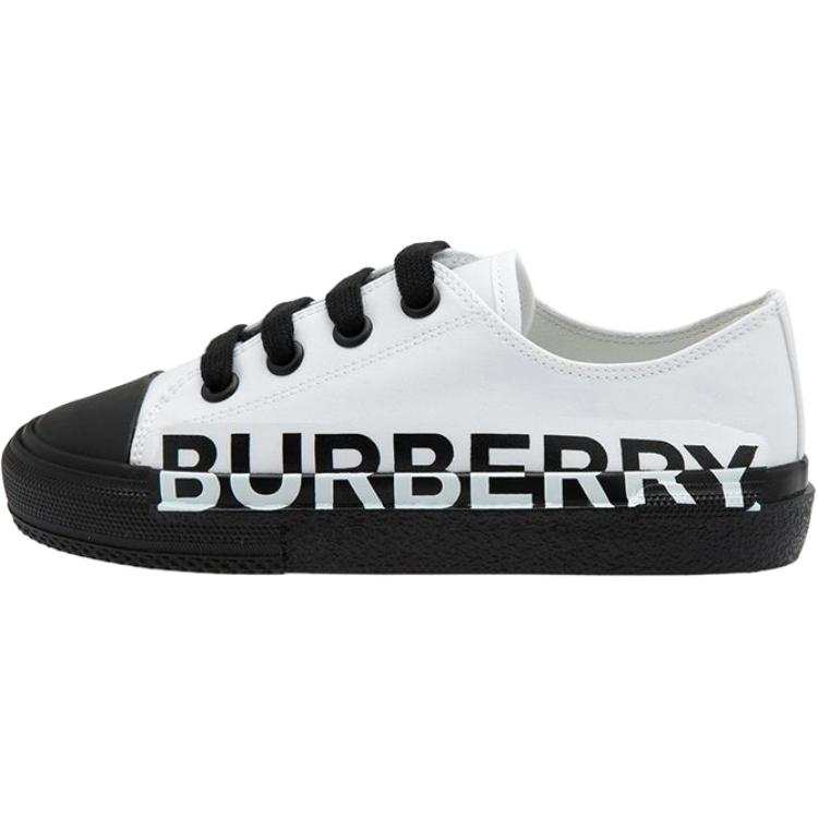 Burberry Low top Kids' Skateboarding Shoes White Black Children Aged 3 7 Years Old