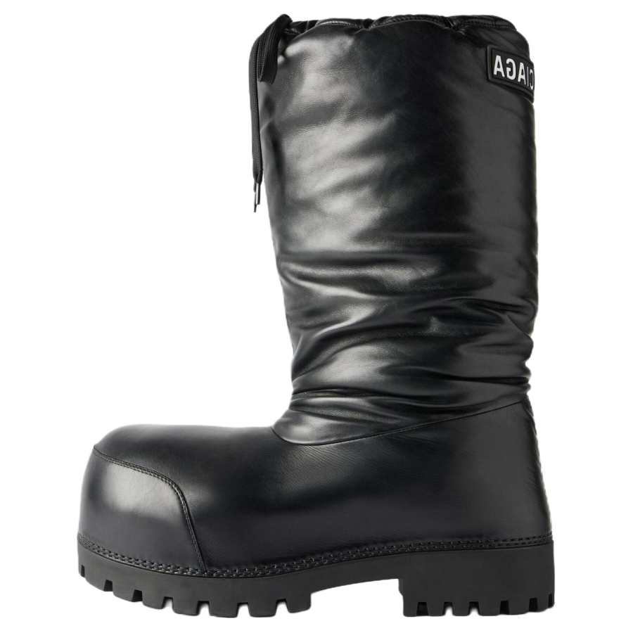 Balenciaga Alaska FW24 SKIWEAR Collection Comfortable Round Toe Short Snow Boots Men's Black