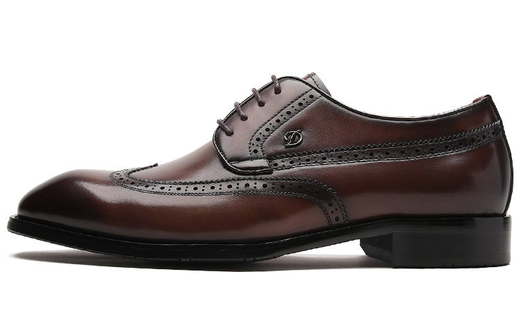 S.T.Dupont S. T.DUPONT Leather Dress Shoes Men's Coffee