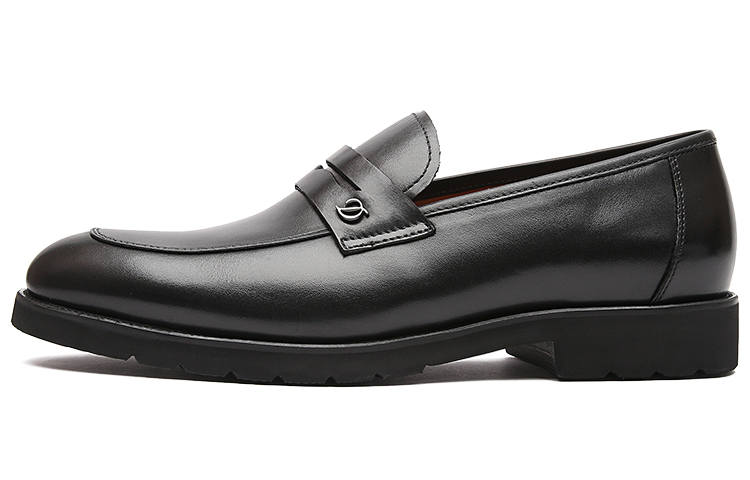 S.T.Dupont S. T.DUPONT Top Grain Cow Leather Dress Shoes Men's Black