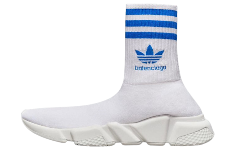 Balenciaga Adidas Originals x Balenciaga Speed 1.0 High top Sports Casual Shoes Men's White Blue