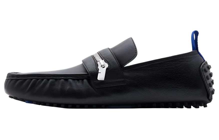 Burberry Zip-detail Leather Loafers