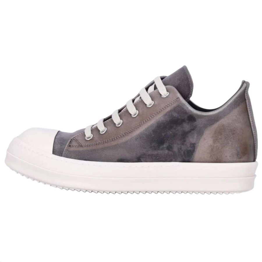 RICK OWENS RICK OWENS/RO Leather Low top Skateboard Shoes Men's Gray