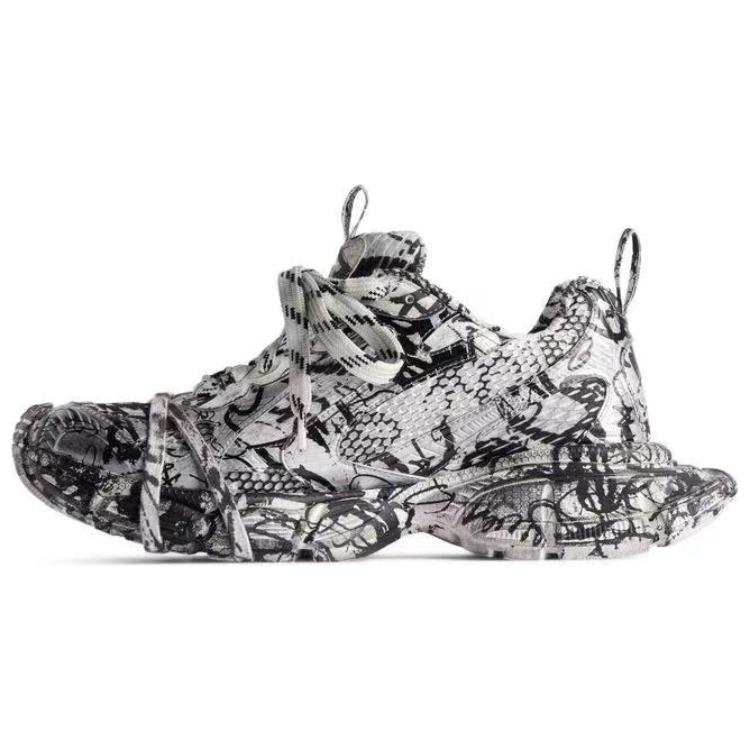 Balenciaga 3XL Low top Chunky Sneakers Men's White & Black