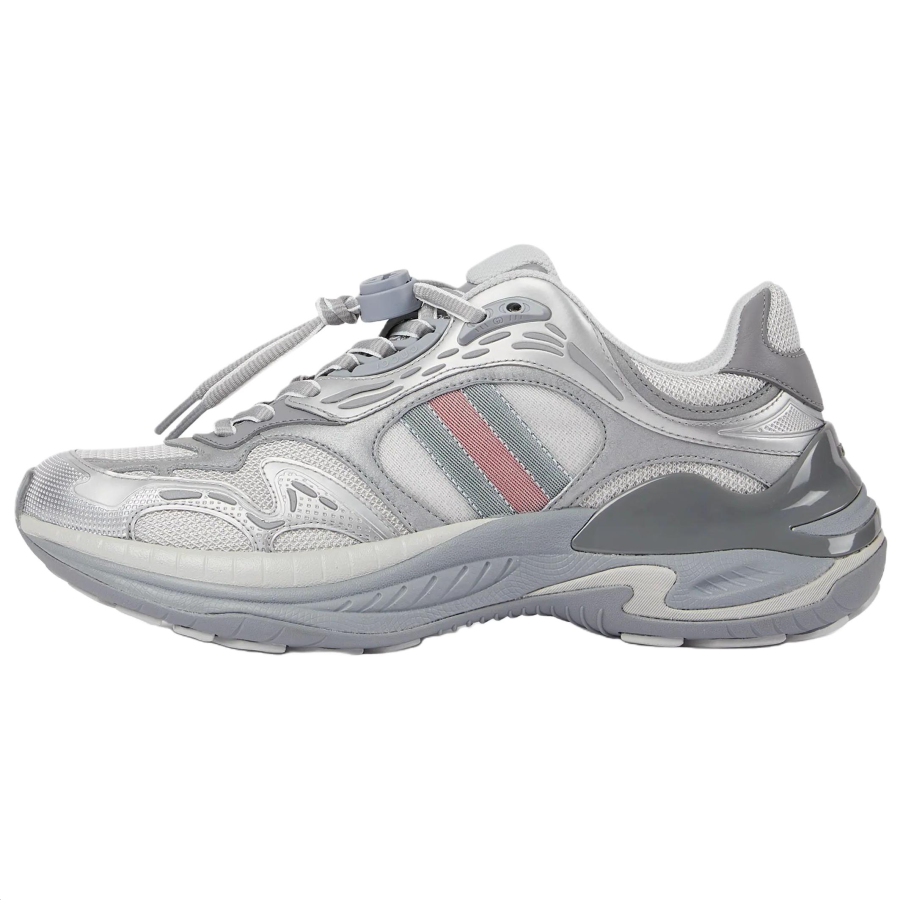 GUCCI 2.0 Leather Low top Chunky Sneakers 5cm Women's Silver