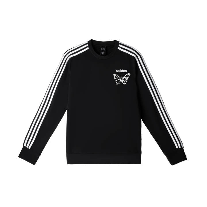 Adidas Adidas Sweatshirts Men's Black Crew Neck Moderate