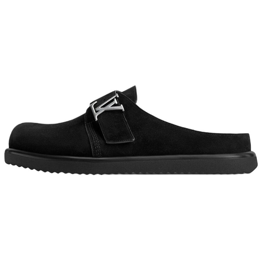 LOUIS VUITTON LOUIS VUITTON Easy Closed Toe Slippers Men's Black
