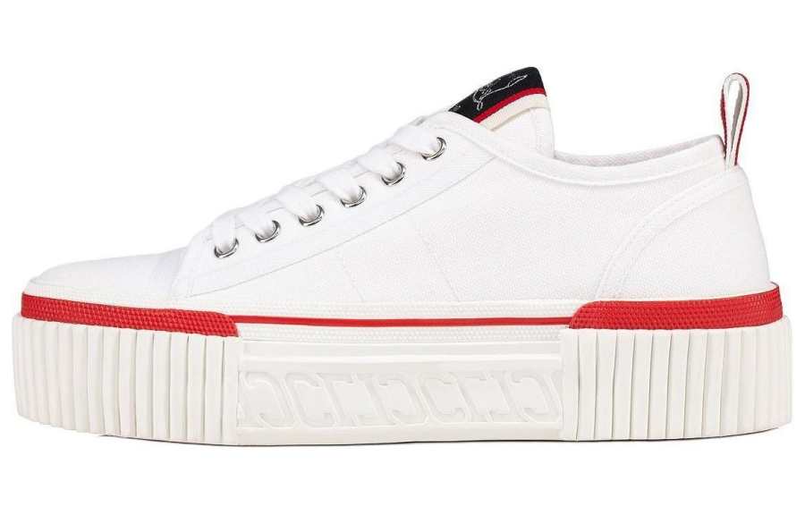 Christian Louboutin CL Super Pedro Low top Skateboard Shoes Women's White
