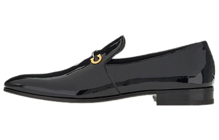 Ferragamo Gancini Men's Casual Shoes Men's Low Top Black
