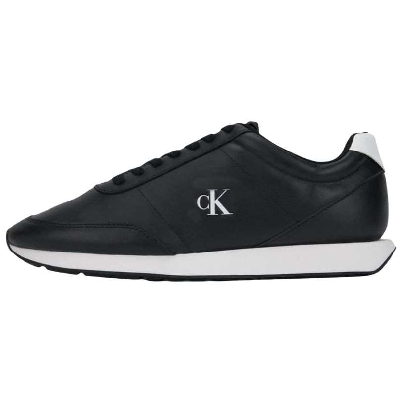 CKJ CALVIN KLEIN JEANS Cow Leather Low top Casual Shoes Men's Black