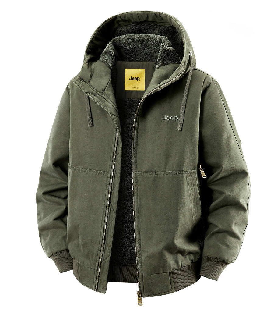 Jeep Jackets Unisex Hooded Fleece Lined Workwear