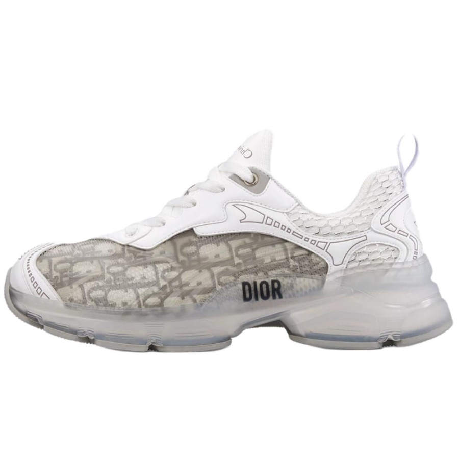 DIOR Vibe Monogram Fashion Trend Low top Casual Shoes Women's White